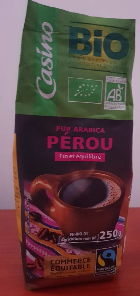 Café moulu pur arabica Pérou