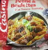 Penne & boulettes à la sauce tomate