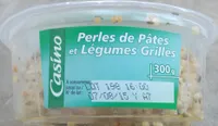 Perles de pâtes et légumes grillés