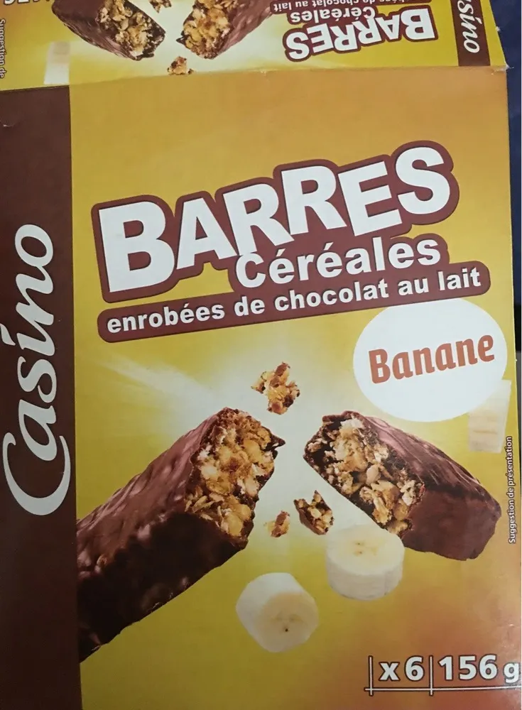 Barre céréalière enrobage total Banane x6