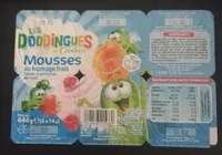 Mousse au fromage frais - Fraise, framboise, abricot