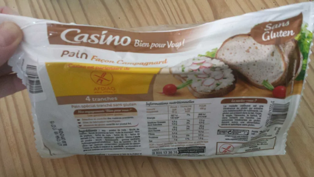 Pain façon campagnard sans gluten
