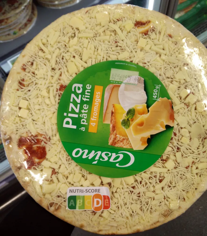 Pizza à pâte fine 4 fromages