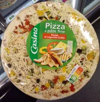 Pizza à Pâte fine - Poulet et Légumes Grillés