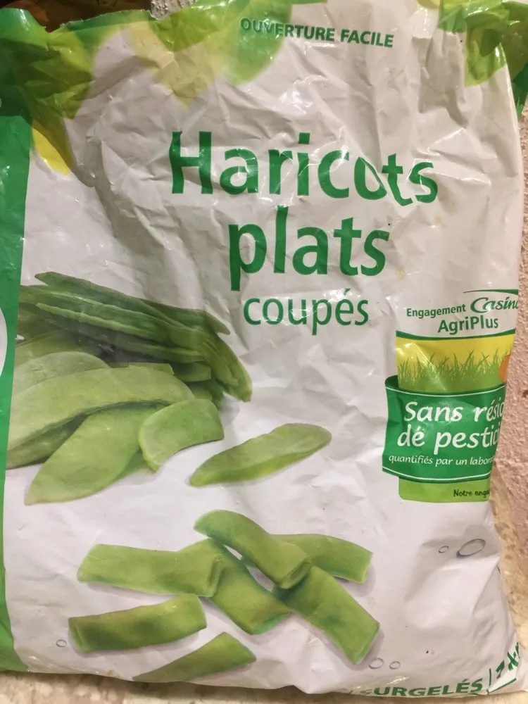 Haricots plats coupés