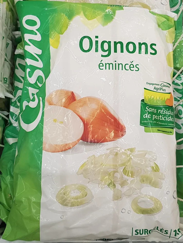 Oignons émincés