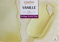 Maxi bâtonnets vanille enrobage chocolat blanc x4