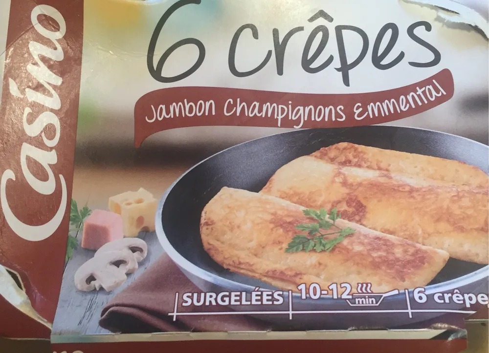 6 Crêpes Jambon Champignons Emmental