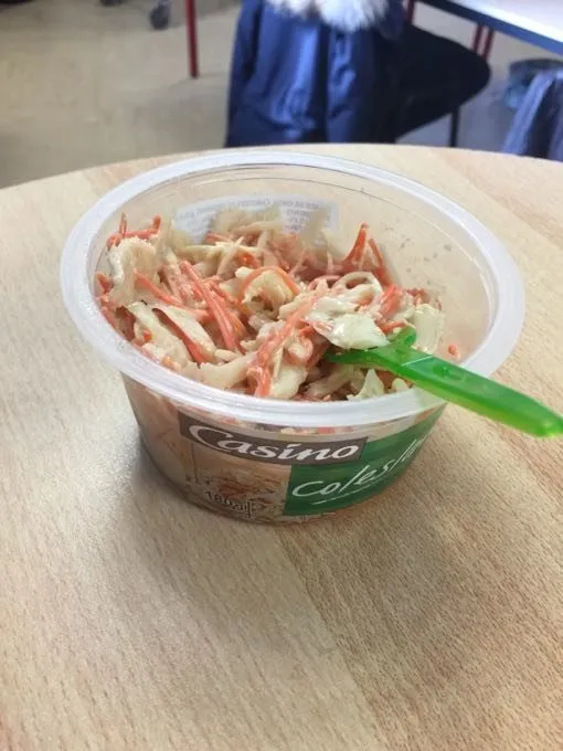 Coleslaw avec fourchette