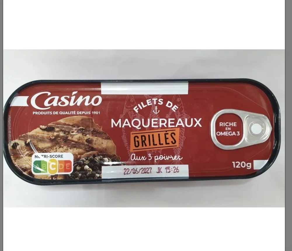 Filets de maquereaux grillés aux 3 poivres