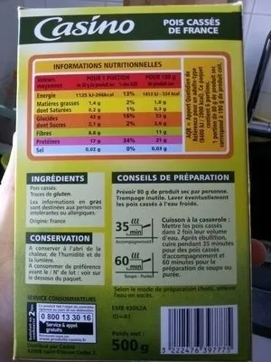 Pois Cassés de France