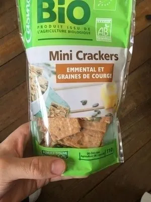 Mini crackers Emmental et graines de courge.
