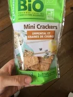 Mini crackers Emmental et graines de courge.