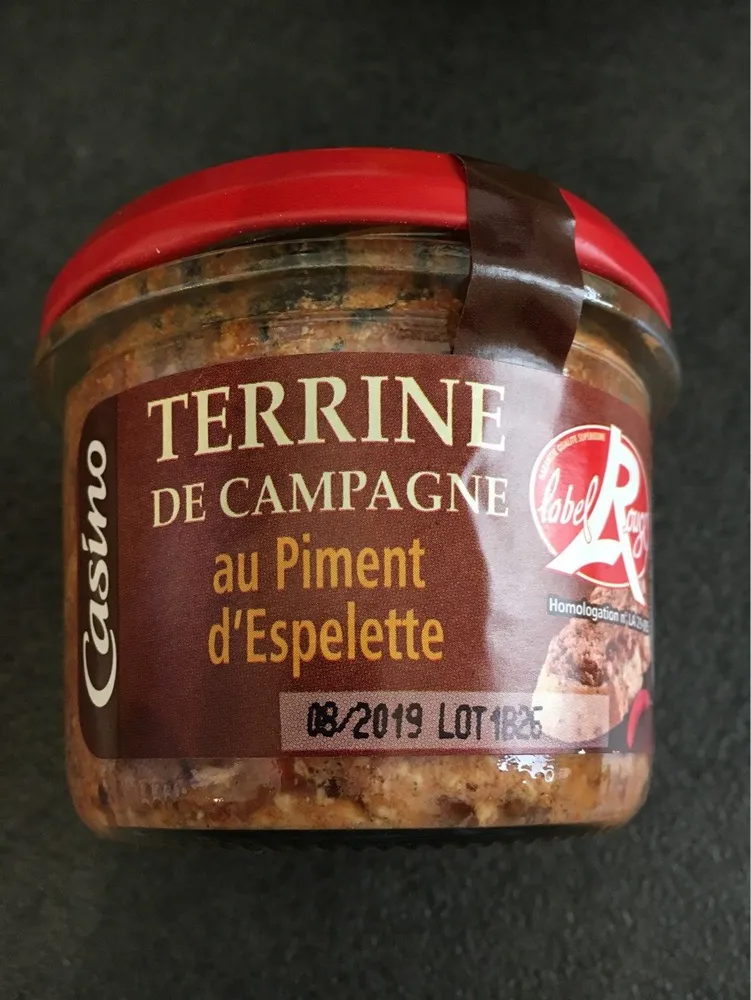 Terrine de Campagne Label Rouge au Piment d'Espelette