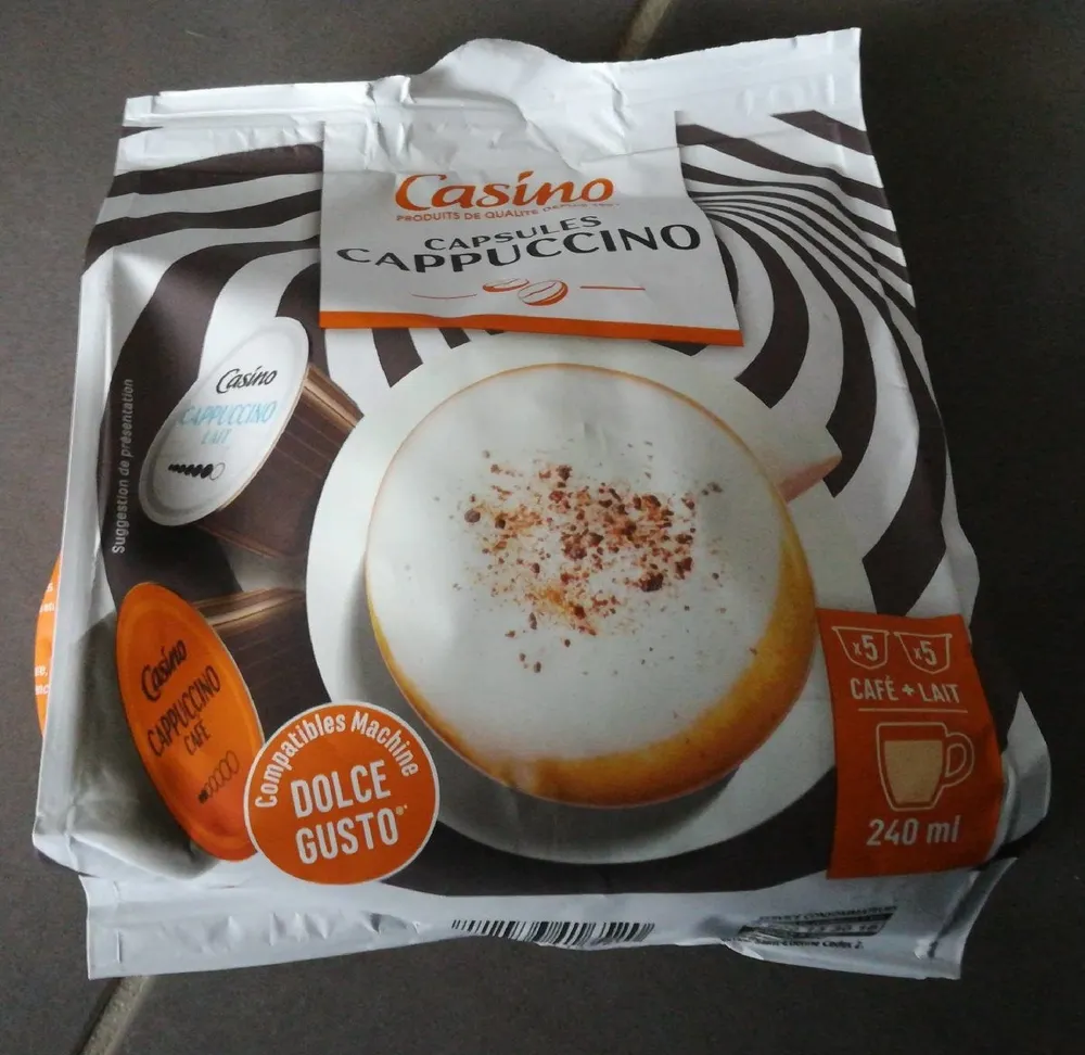 Dosette contretype dolce gusto café cappuccino (10 capsules) 200g casino