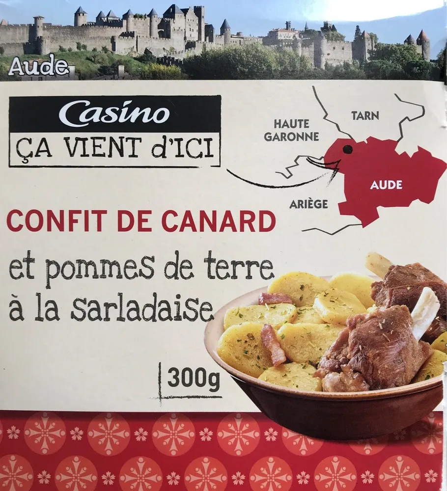 Confit de canard et pommes de terre à la sarladaise