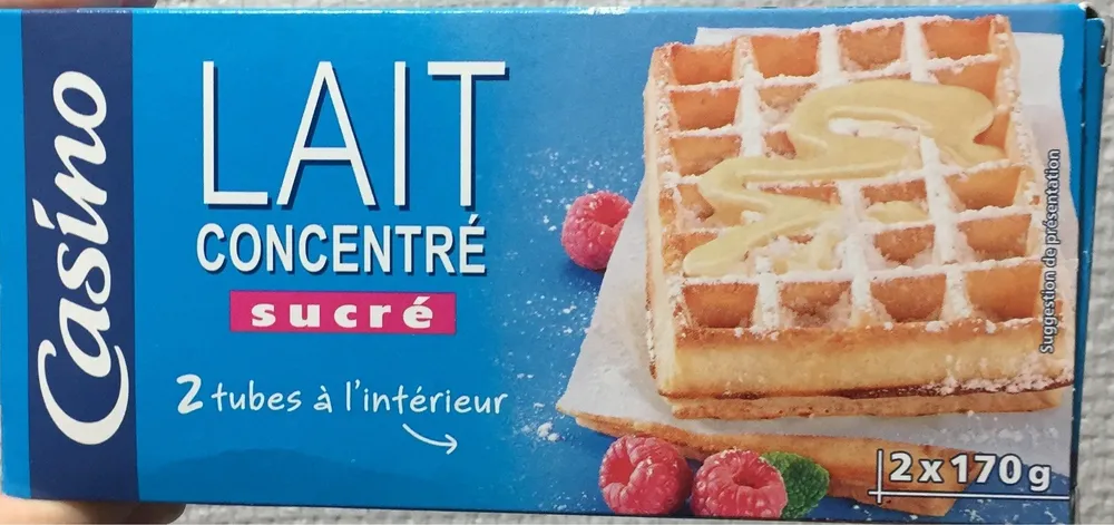 Tubes de lait concentré sucré