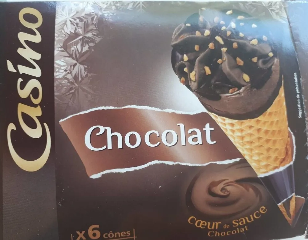 Chocolat glace cône