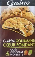 Cookies gourmands coeuf fondant goût chocolat et noisette