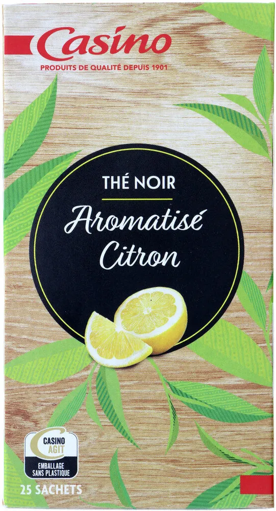 Thé noir citron 25 sachets fraîcheur