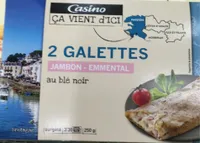 2 Galettes au blé noir Jambon Emmental