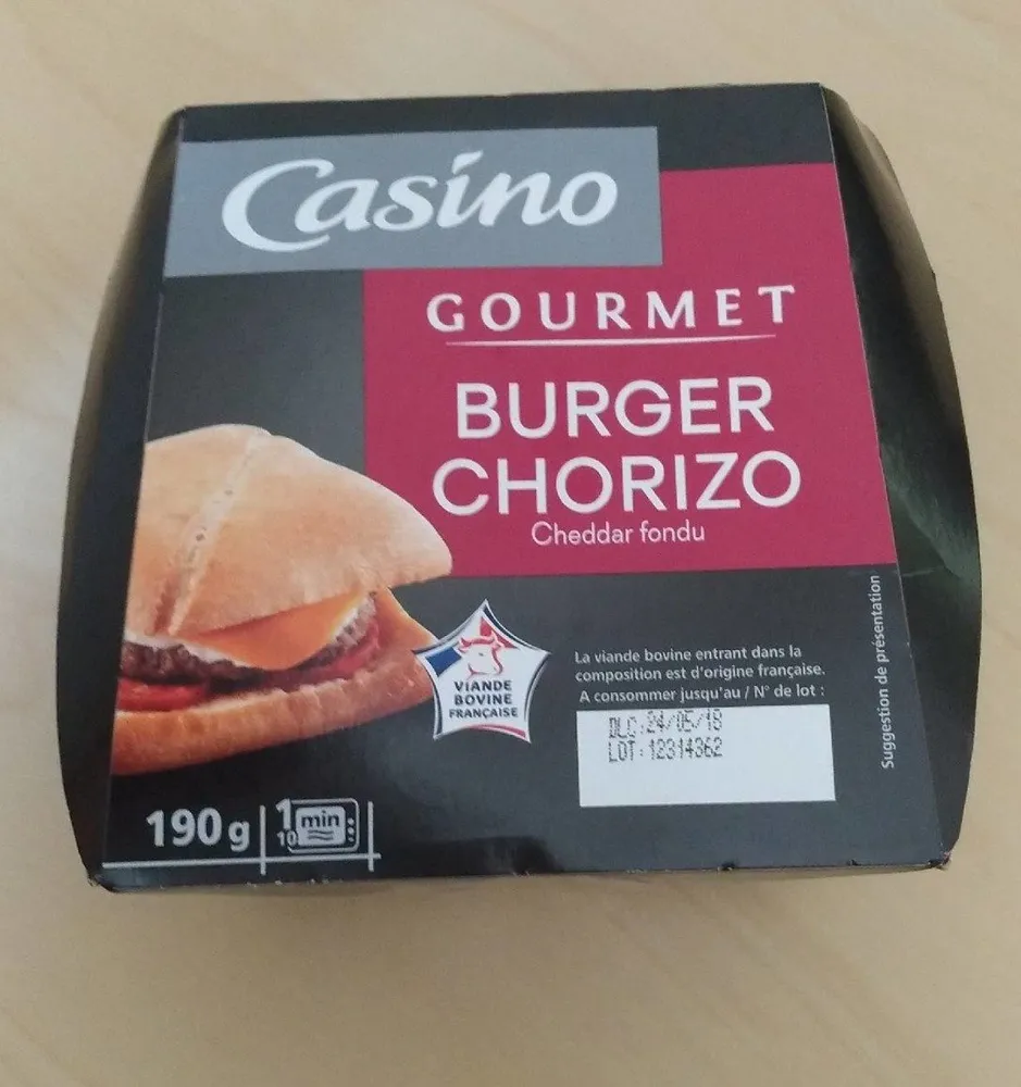 Burger Chorizo Cheddar Fondu