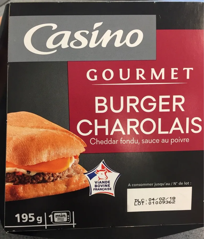 Burger charolais cheddar fondu, sauce au poivre