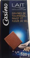 Chocolat lait graines de tournesol pavot et fleur de sel