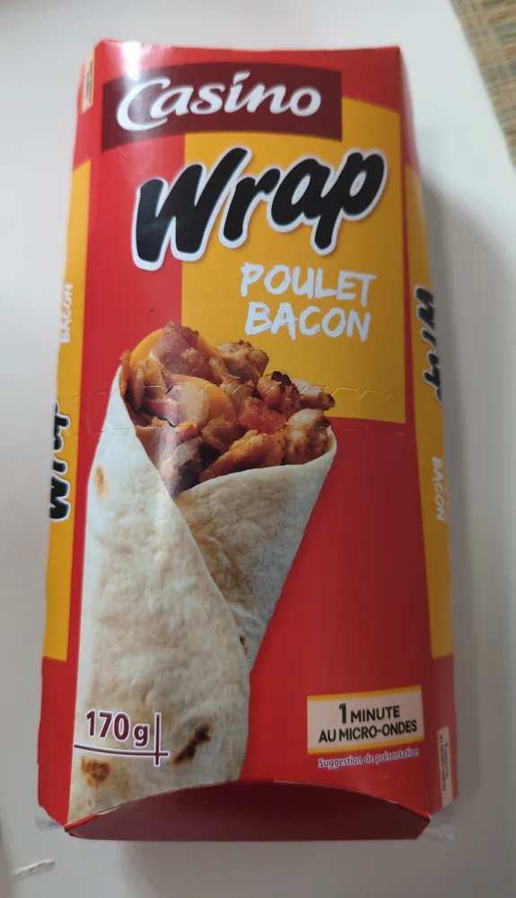 Wrap poulet bacon