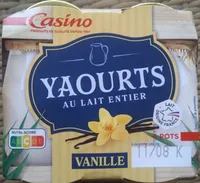 Yaourts au lait entier Vanille