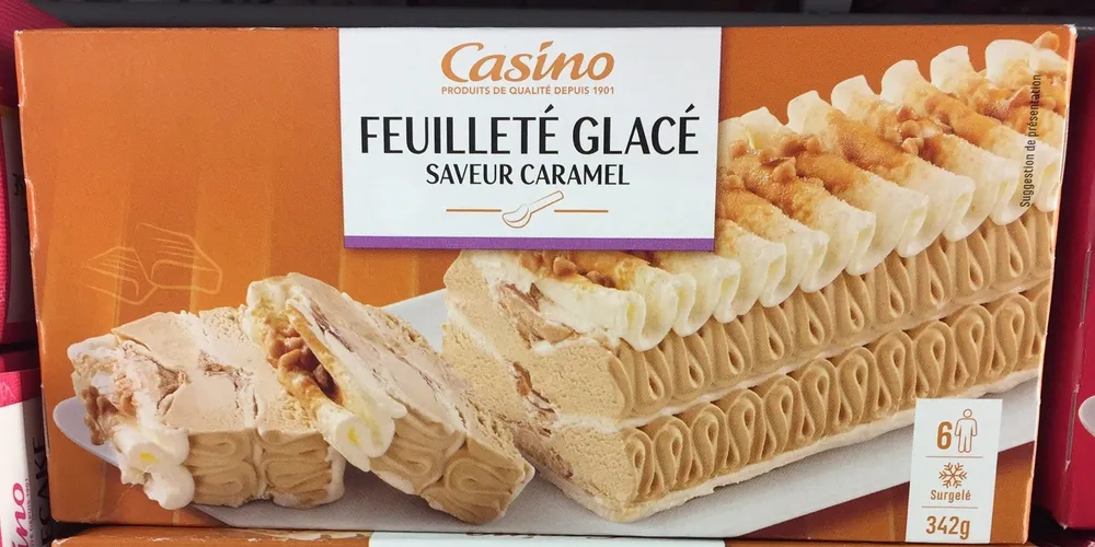 Feuilleté glacé caramel au beurre salé et vanille