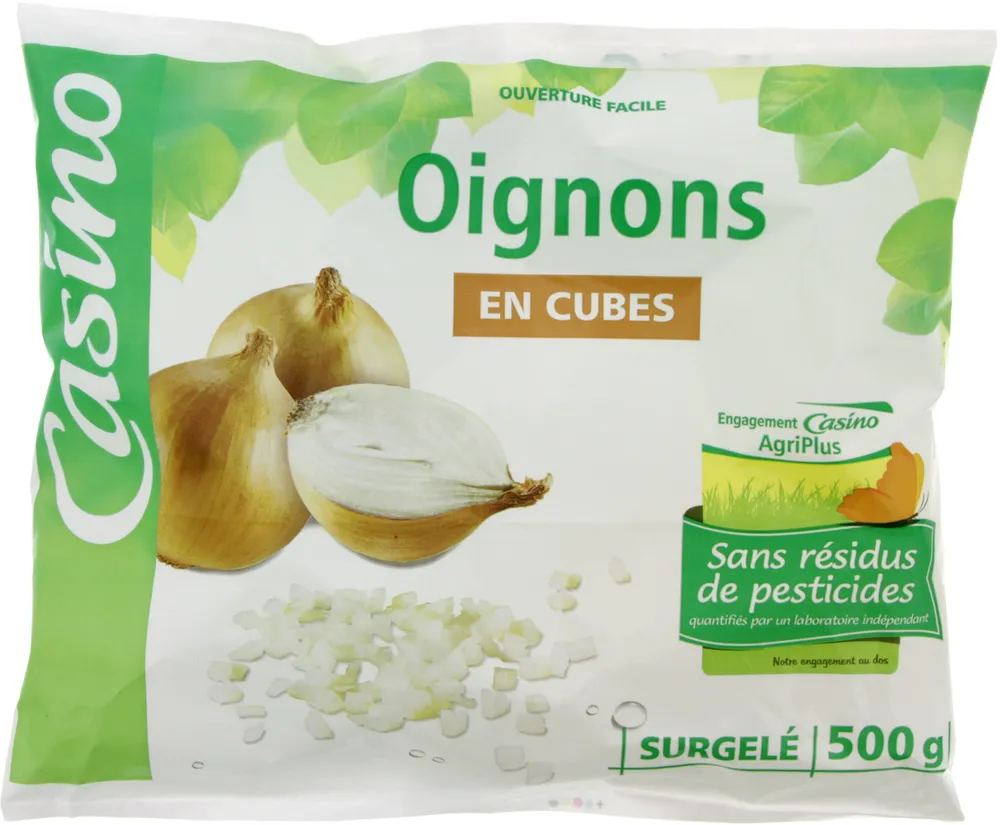 Oignons en cubes