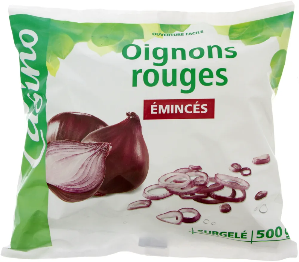 Oignons rouges émincés