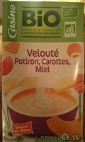 Velouté de potiron, carottes et miel Bio