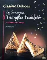 Triangles Feuilletés 2 Sésames et Pavot Pur Beurre