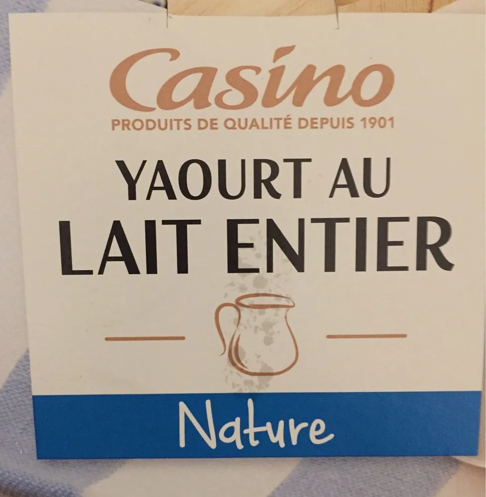Yaourt au lait entier nature