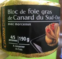Bloc de Foie gras de Canard du Sud-Ouest avec morceaux