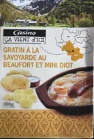 Gratin a la savoyarde au beaufort et mini diot