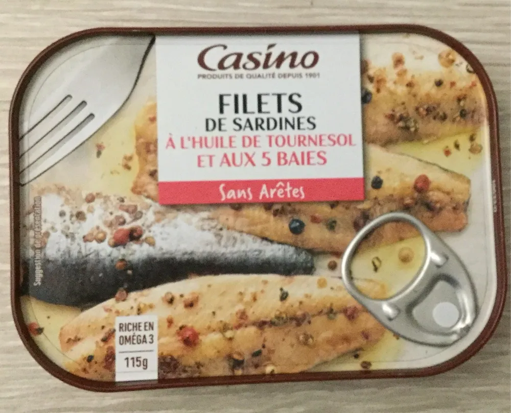 filets de sardines aux 5 baies