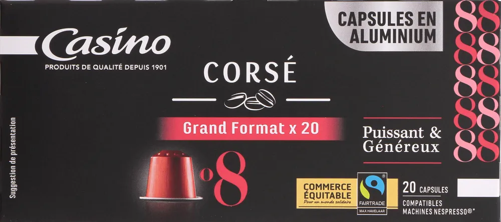 capsules de café Espresso Corsé