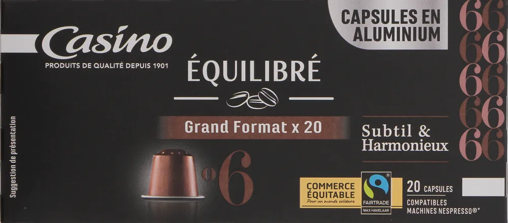 capsules de café Espresso arabica