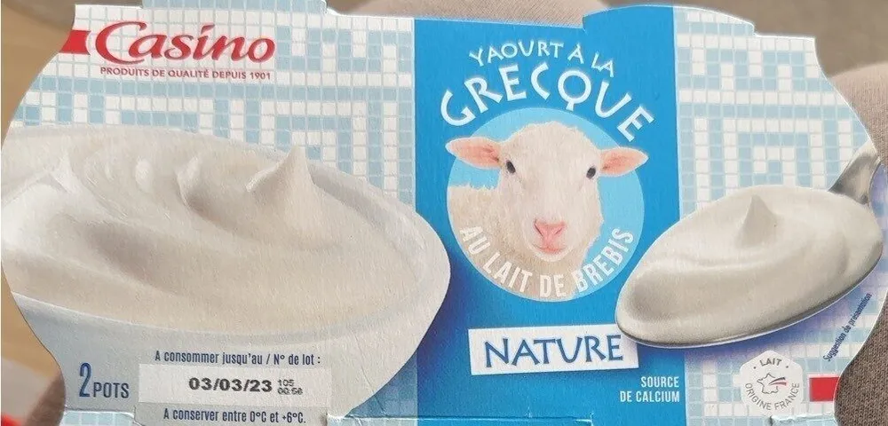 Yaourt nature à la Grecque au Lait de Brebis