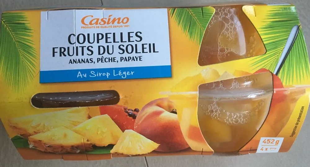 Coupelles Fruits du Soleil au sirop léger