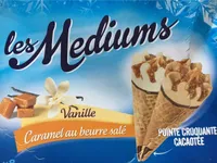 Cônes Les médiums Vanille Caramel au beurre salé x8