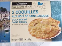 2 Coquilles aux noix de Saint-Jacques* de la Baie de Saint-Brieux au cidre et au beurre salé *Pecten maximus origine France