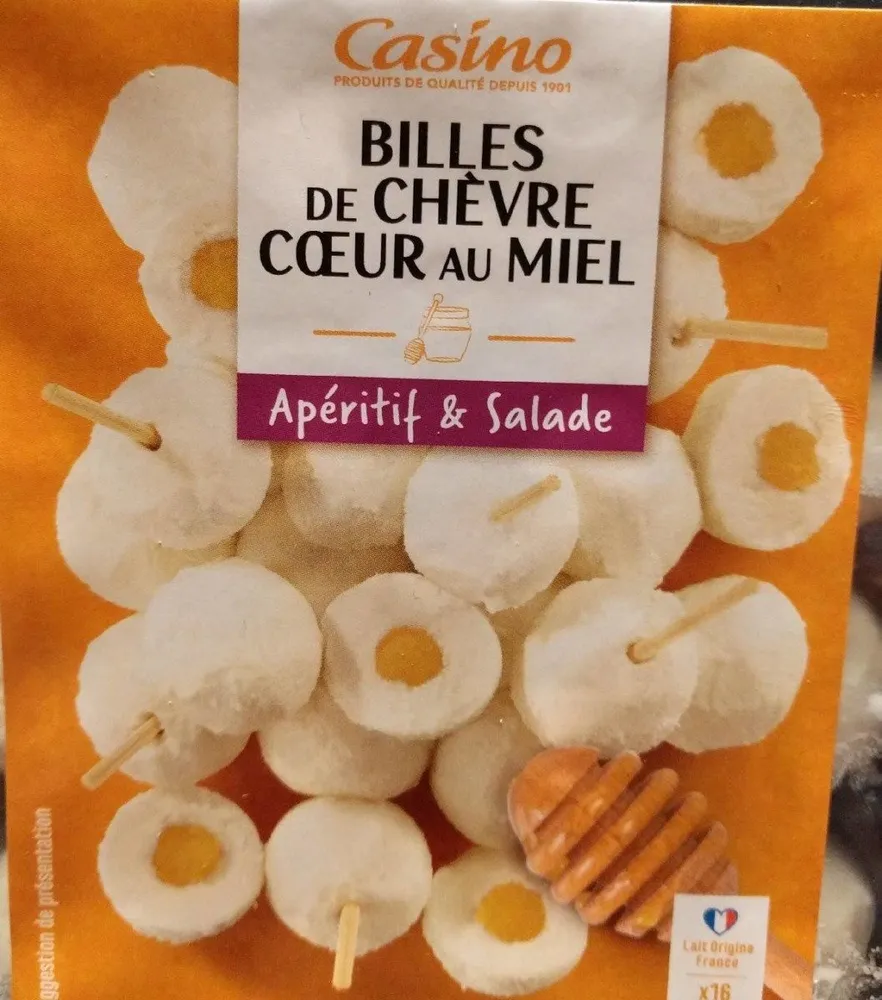 Billes de chèvre coeur au miel