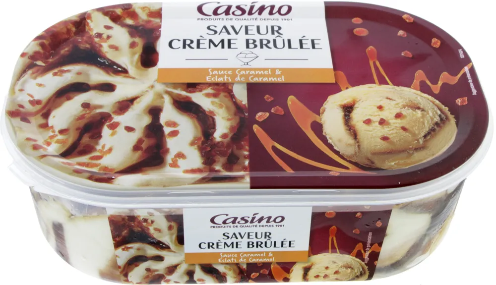 Saveur crème brûlée Sauce caramel & éclats de caramel