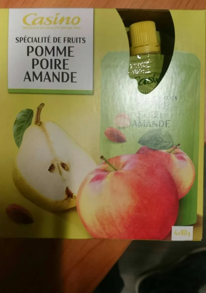 Spécialité de fruits pomme poire amande