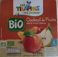 Pomme, poire, pêche , banane et orange sans morceaux