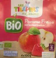Pomme et fraise sans morceaux